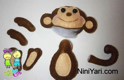 الگوس عروسک نمدی میمون، الگوی عروسک نمدی 